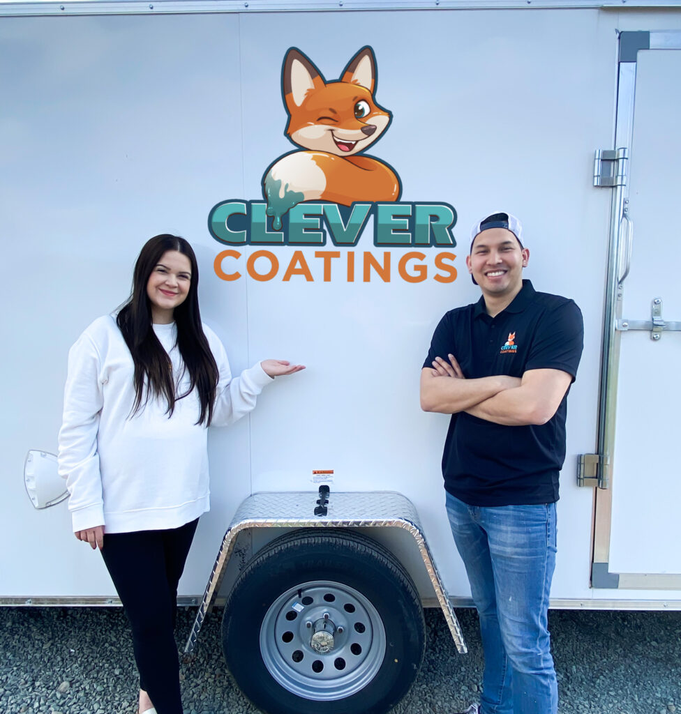 Picture of Kevin and Jessica, owners of Clever Coatings